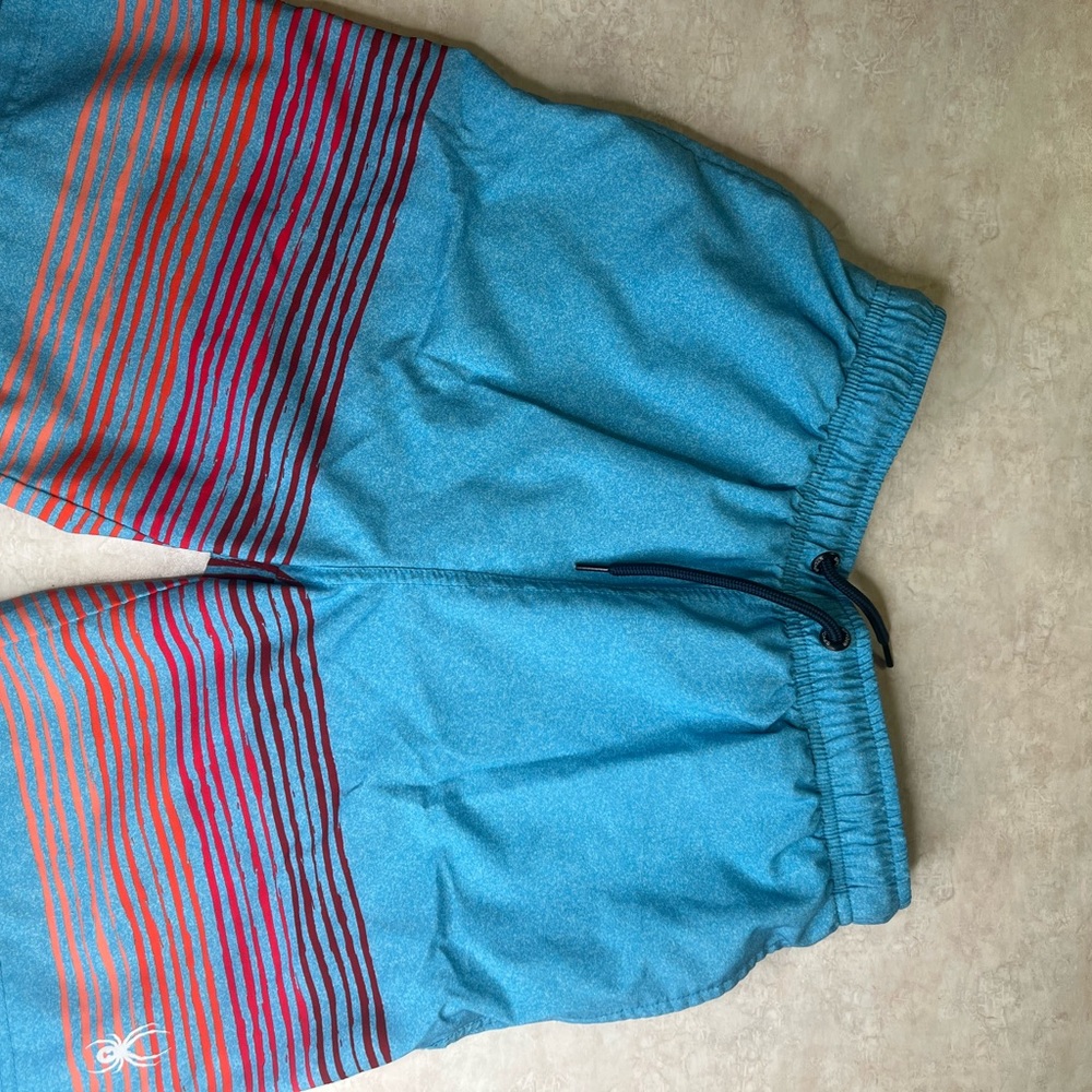 10/12 Boys Spyder Navy and Teal Athletic Shorts